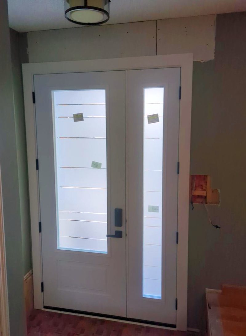 Before: old entry door