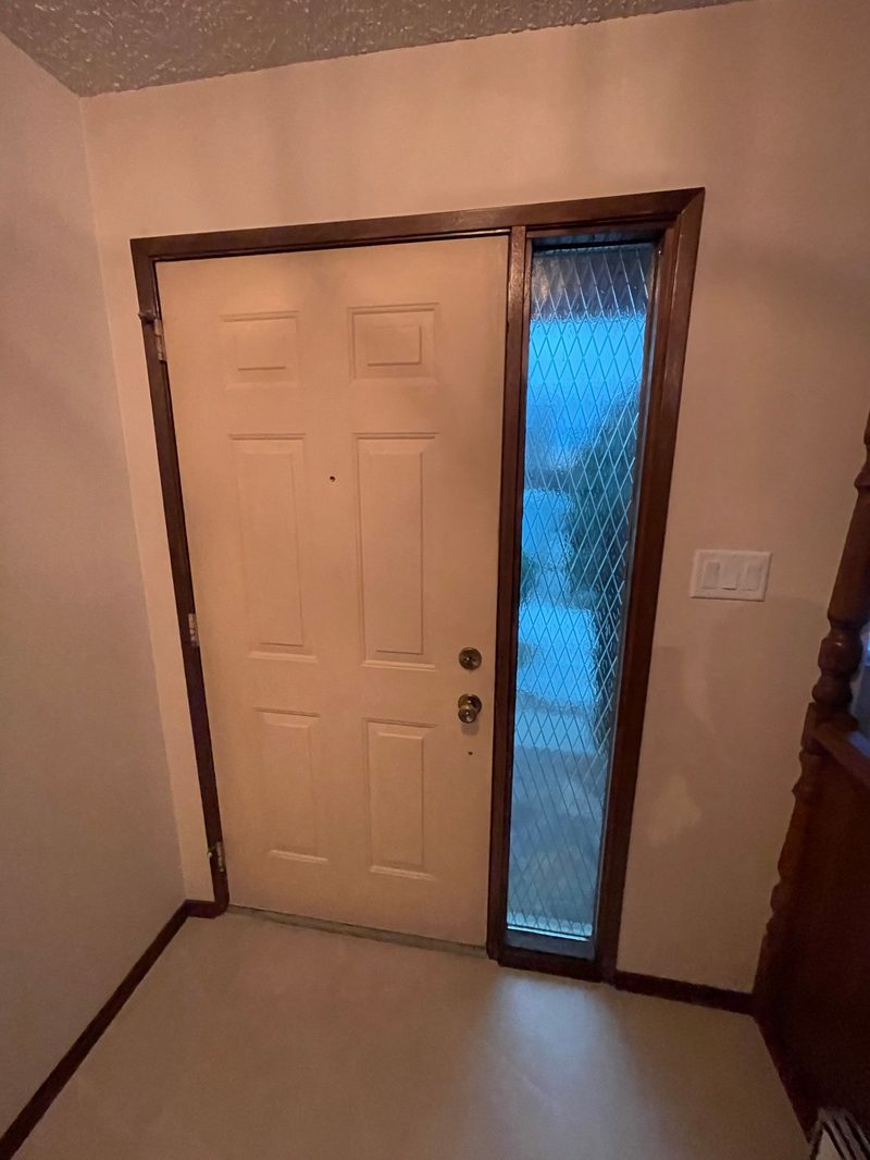 Before: dated door