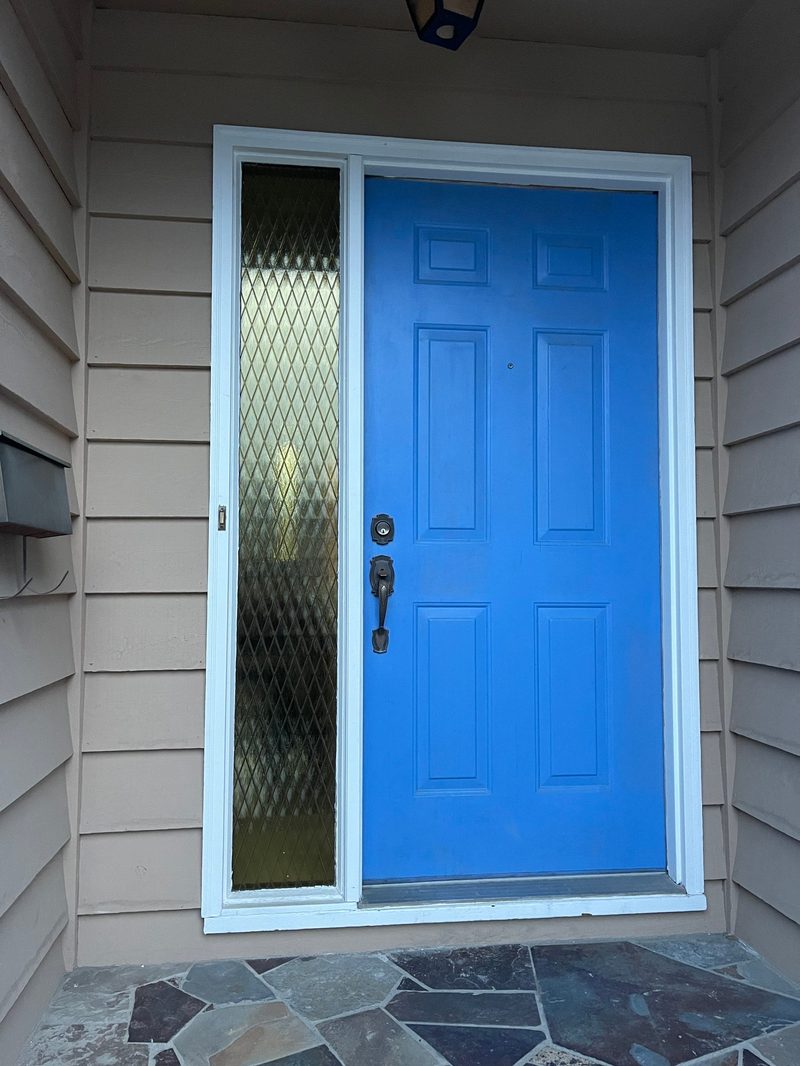 After: modern GreenFox door