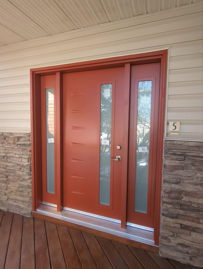 Beautiful new entry door installed by GreenFox in Calgary