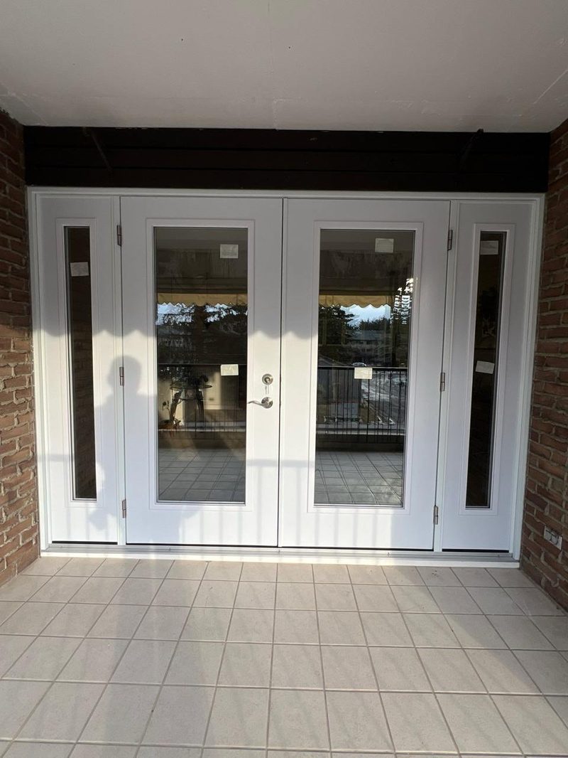 Finished entry door installation exterior