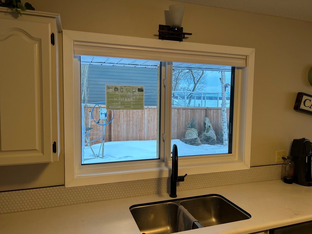 Slider window interior view