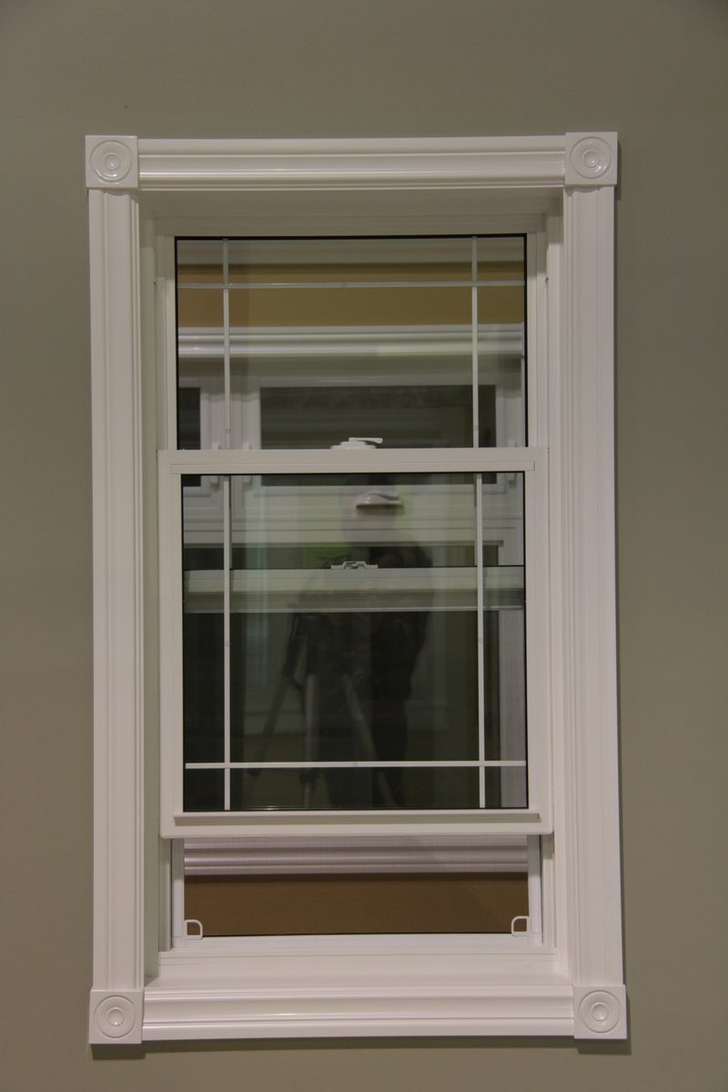 Hung window interior