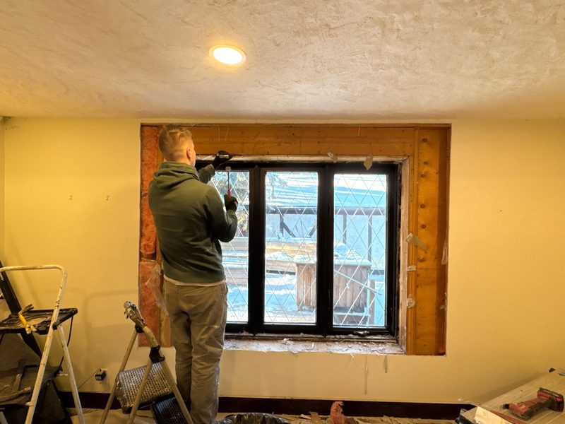 Window installation in progress